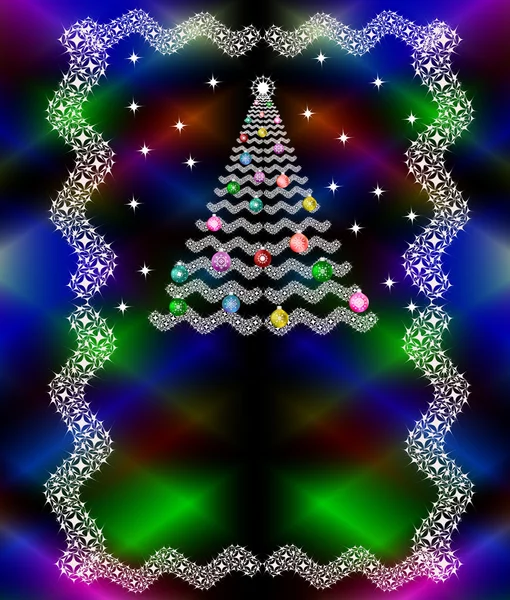 Nieuwjaar en Kerstmis feestelijke kaart — Stockfoto