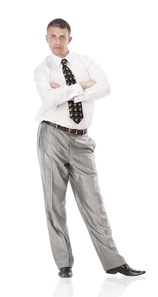 The elegant businessman on a white background — Stock Photo, Image