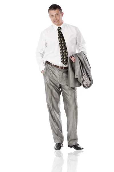 The elegant businessman on a white background — Stock Photo, Image