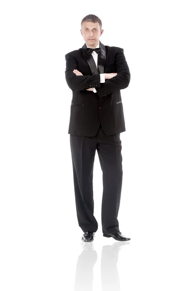 Элегантный мужчина в классическом смокинге — стоковое фото