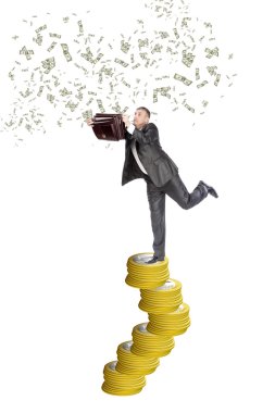 Financial bankruptcy euro clipart