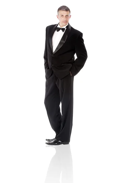 The elegant man in a classical tuxedo — Stock Photo, Image