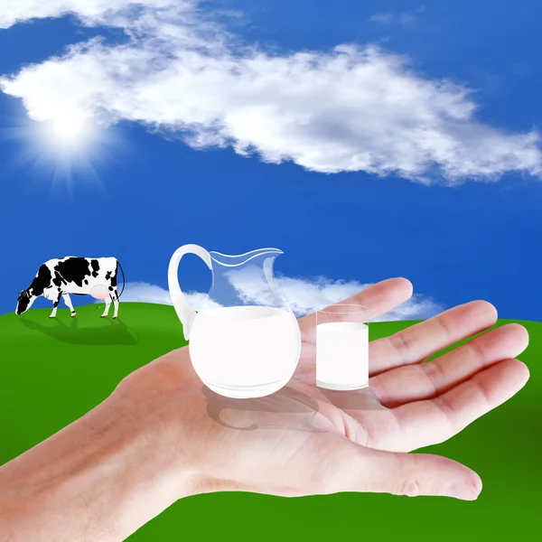 Sağlıklı süt food.the kavramı — Stok fotoğraf