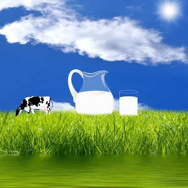 Sağlıklı süt gıda. kavram — Stok fotoğraf