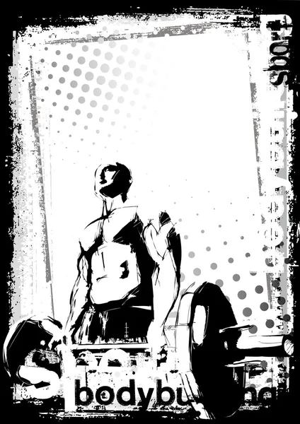 Η αφίσα του bodybuilder — Διανυσματικό Αρχείο