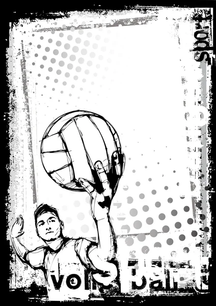 Cartel de voleibol — Vector de stock