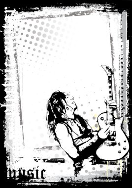 Guitarist poster clipart