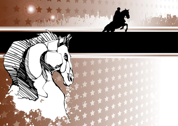 Pasión de las carreras de caballos — Archivo Imágenes Vectoriales