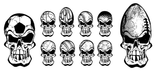 Ball skulls 2 — Stock Vector