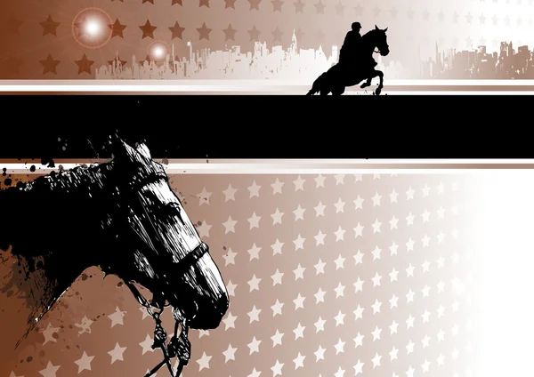 Passie voor paardrijden — Stockvector