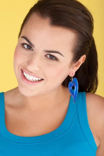 Smiling brunette portrait — Stock Photo, Image