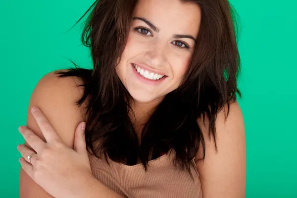 Retrato alegre de mujer joven — Foto de Stock