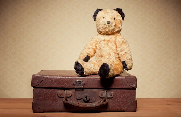 Barndom nostalgi nallebjörn — Stockfoto