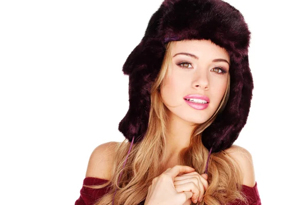Winter Fur Fashion — Stock Photo, Image