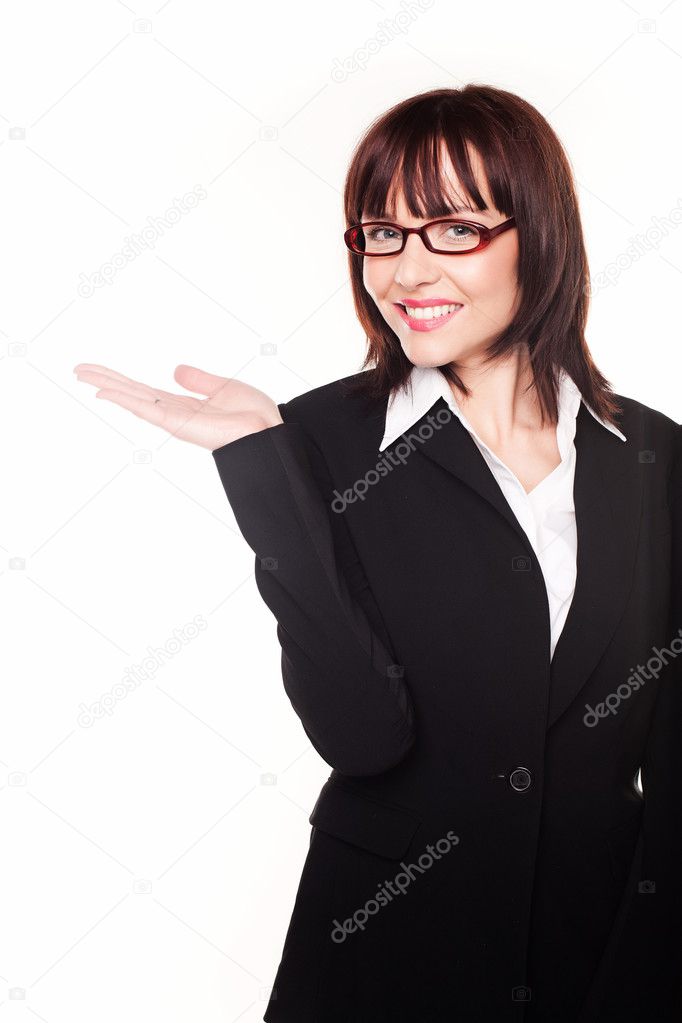 Businesswoman With Open Palm