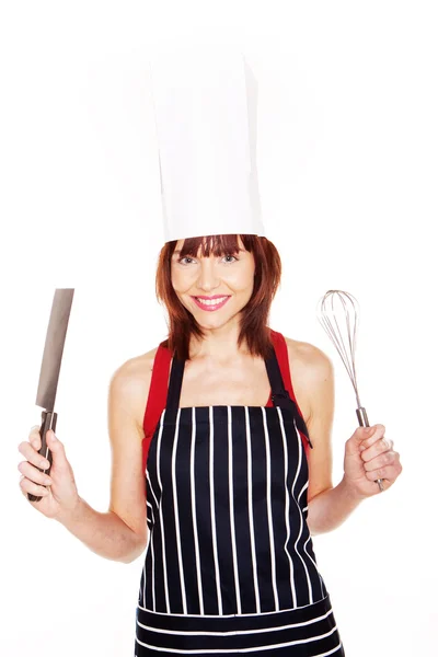 Ler kvinnliga kock — Stockfoto