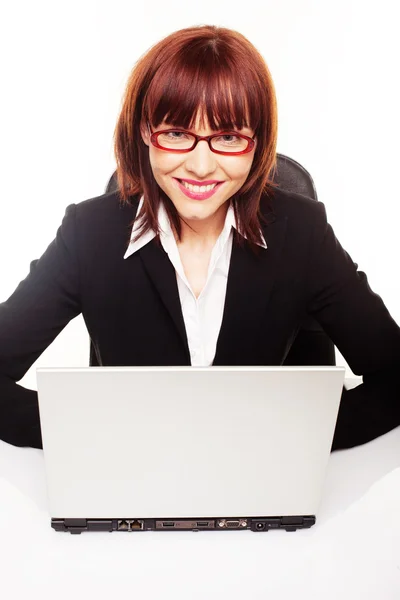 Smiling Businesswoman in Glasses — Stock Photo, Image