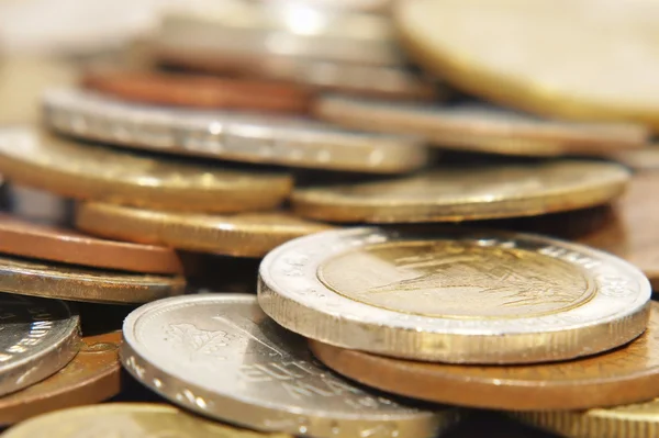 Coins.Soft focus. — Stock Photo, Image