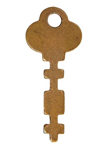 Oude koperen sleutel. — Stockfoto