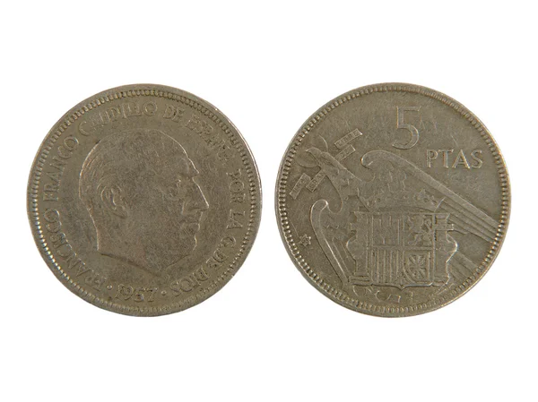 Hiszpania monet. — Zdjęcie stockowe