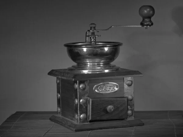Manual coffee grinder.Sepia. — Stock Photo, Image