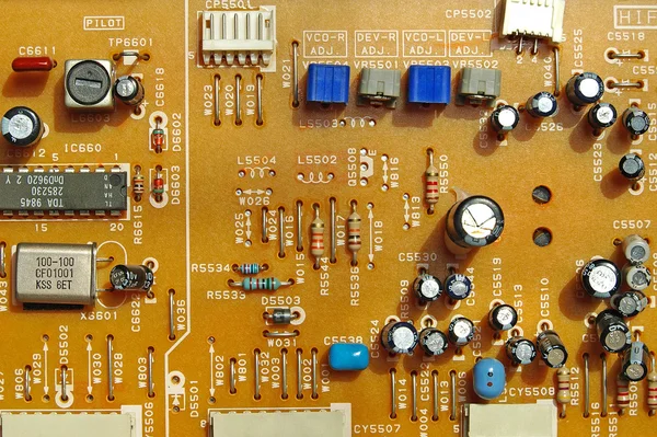 Elektronické mikroobvod. — Stock fotografie