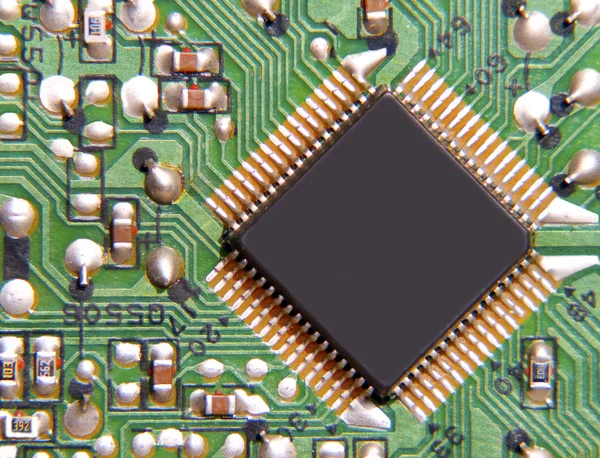 Электронный микрочип . — стоковое фото
