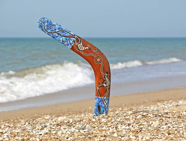 Boomerang em Sandy Beach. — Fotografia de Stock