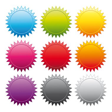Promotional stickers. Colorful vector collection.