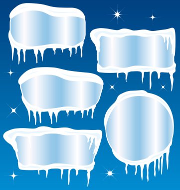 Frozen frames collection. Vector commercial stickers or banners. clipart