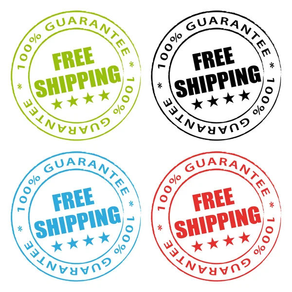 Free shipping stamps vector collection. — Stock Vector