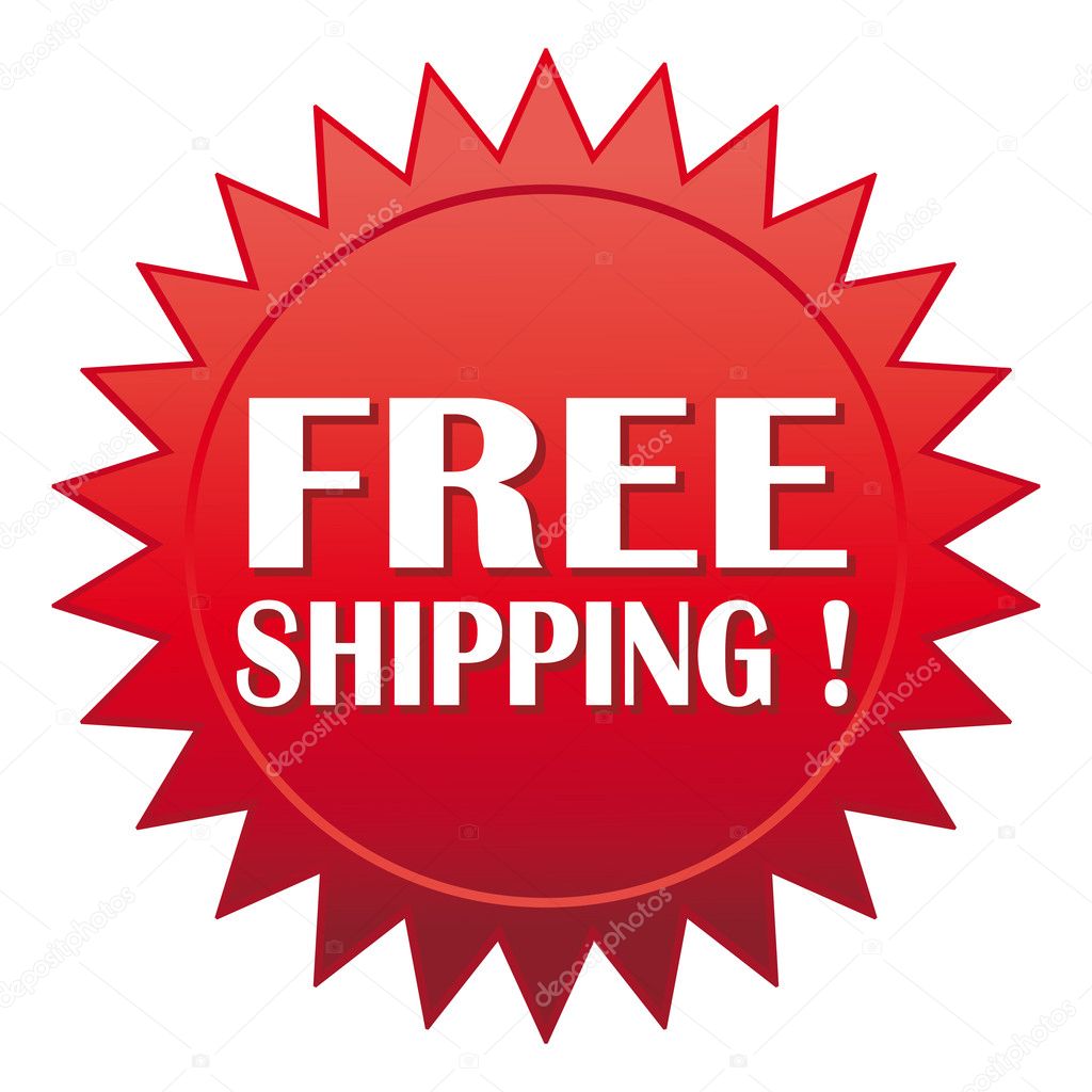 Free shipping ! Red website vector icon.