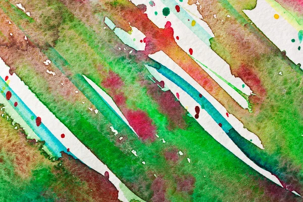 Watercolor Green and Red Abstract Background. — Stock Photo, Image
