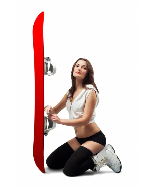 性感滑雪板 — 图库照片