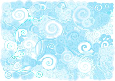 Blue sky wave clipart