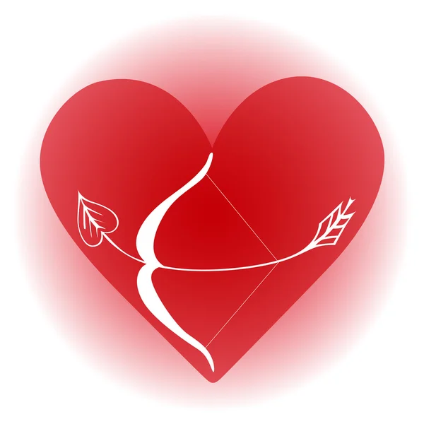 Flèche dans le cœur — Image vectorielle