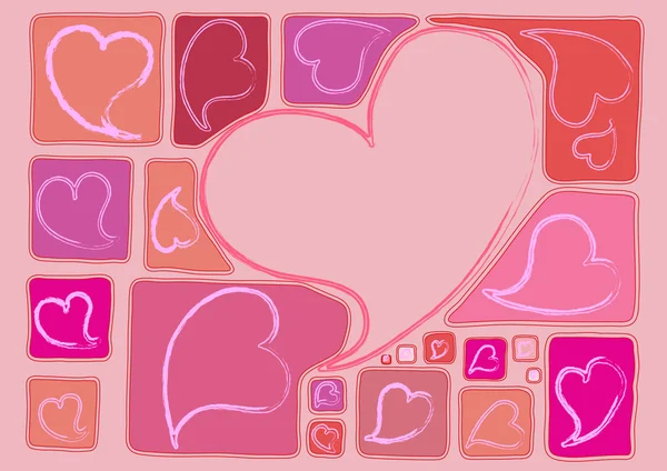 Hearts background — Stock Vector