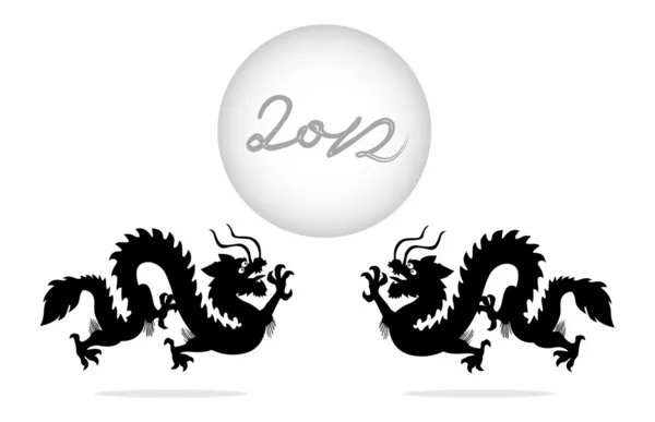 สองมังกรของ 2012 — ภาพเวกเตอร์สต็อก