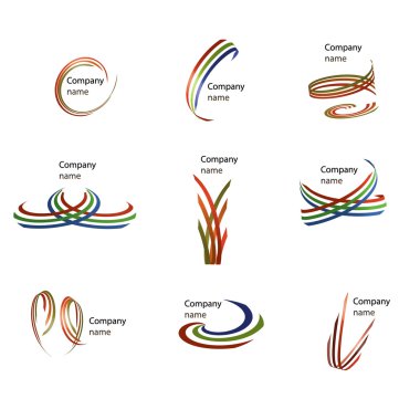 Set of elements for corporate design clipart