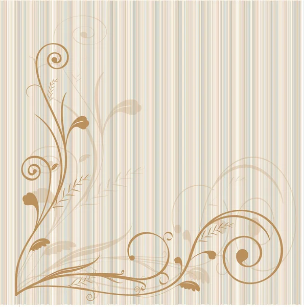 Old-fashioned background with swirls — Stock Vector