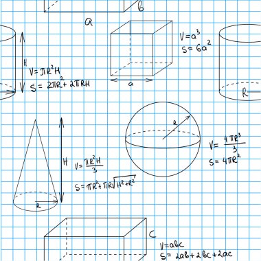 Maths seamless pattern clipart