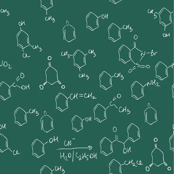 Химический бесшовный рисунок — стоковый вектор
