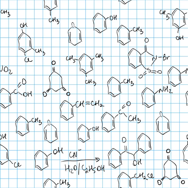 化学无缝模式 — 图库矢量图片