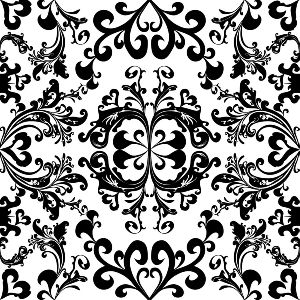 Black floral seamless pattern Royalty Free Stock Illustrations
