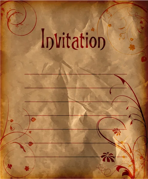Invitation vintage — Image vectorielle