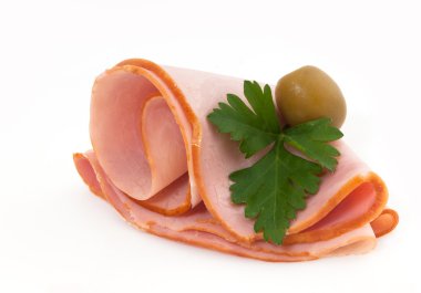 Smoked meat slices - ham clipart