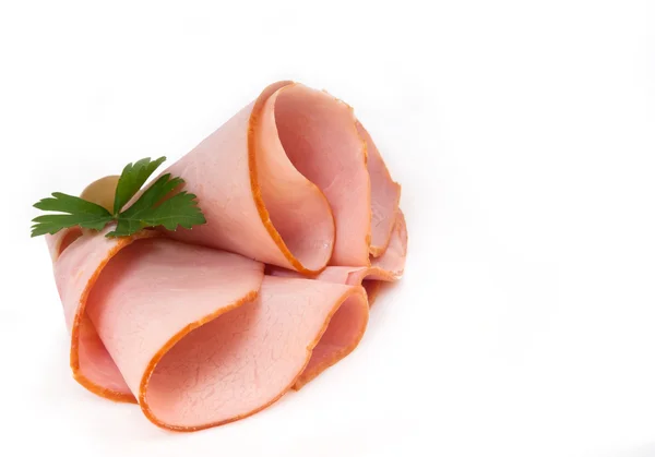 Smoked meat slices - ham — Stock Photo, Image