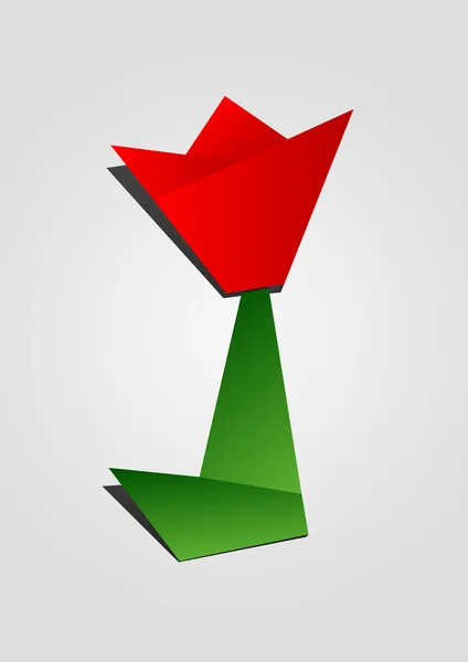 Tulipan wykonane techniką origami — Zdjęcie stockowe