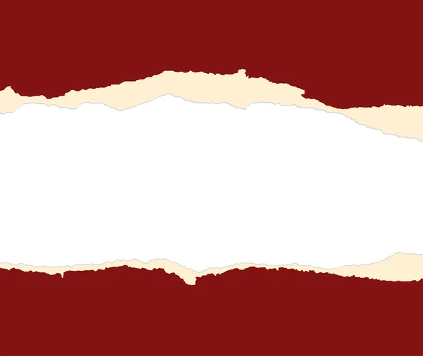 En röd pappersark är infälld i två — Stockfoto