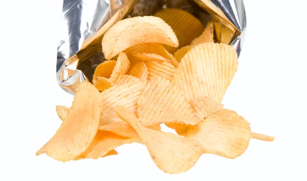 Tasteful chips from golden potatoes — Stock Photo, Image
